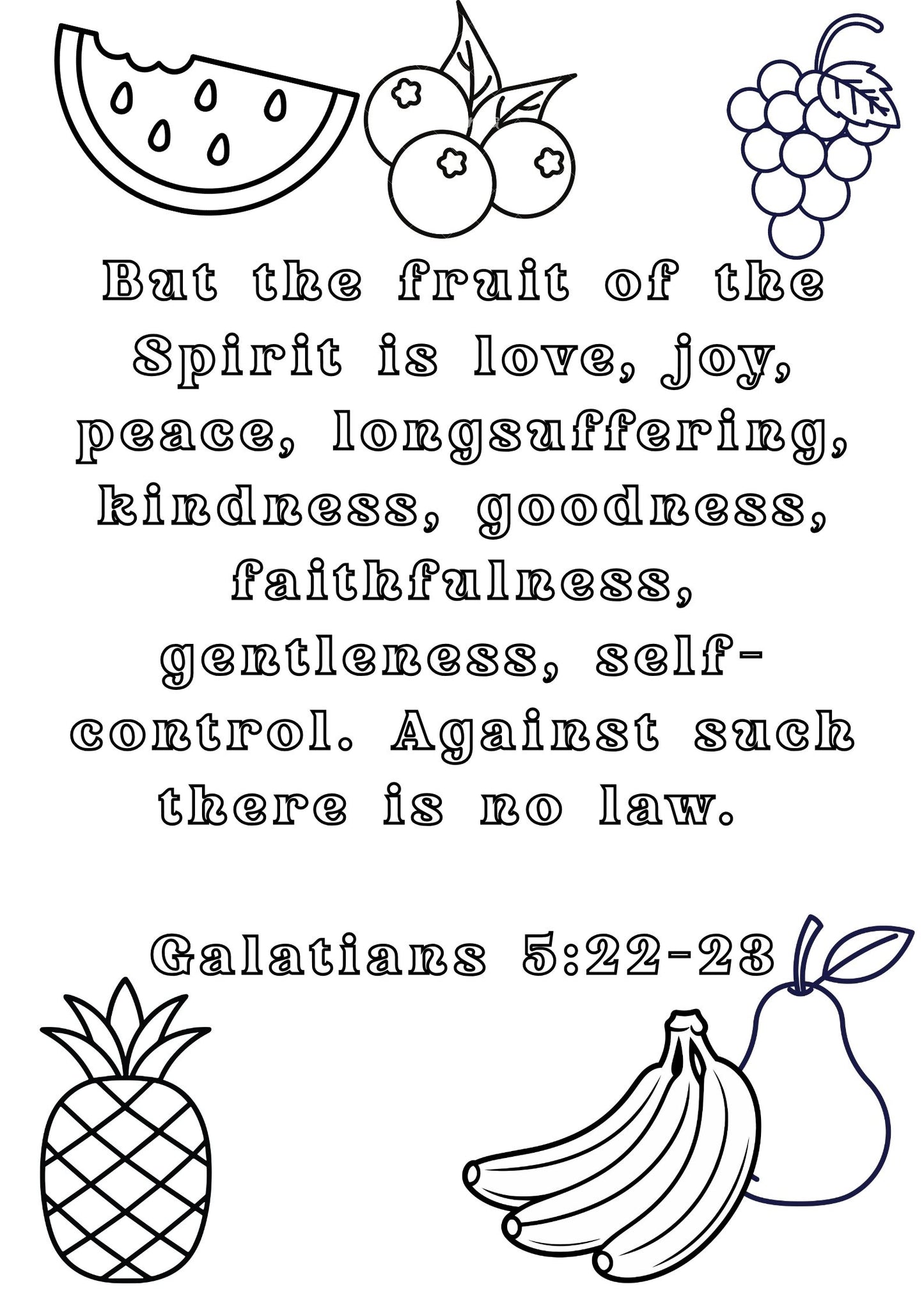Fruit of the Spirit Colouring Pack