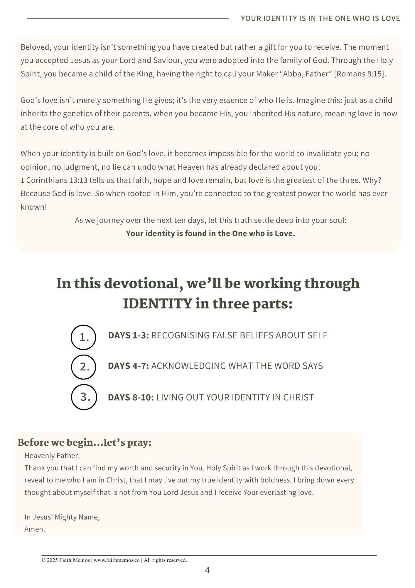 10-Day Devotional: Your Identity Is In The One Who Is Love